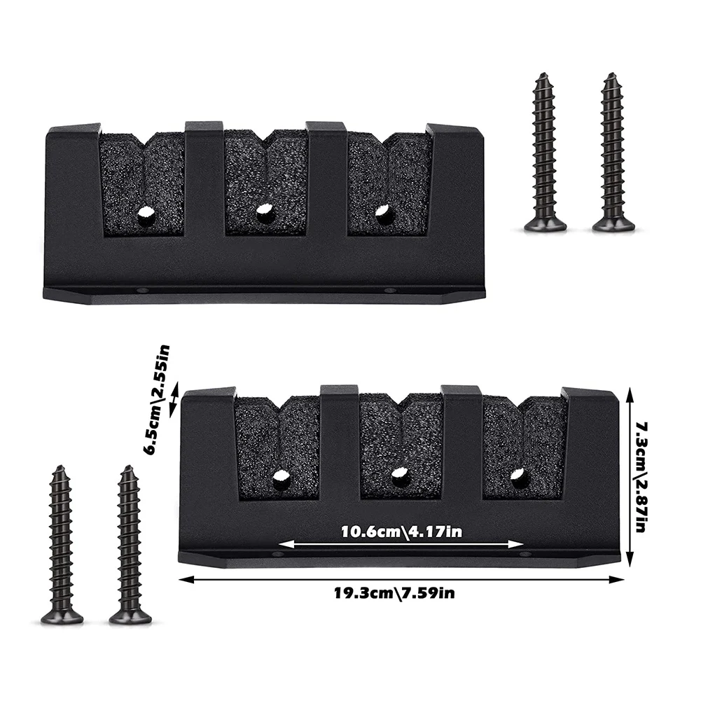 

Держатель для удочек, 1 пара, настенный, черный, горизонтальный, 7,8 дюйма, для гаража, A00E