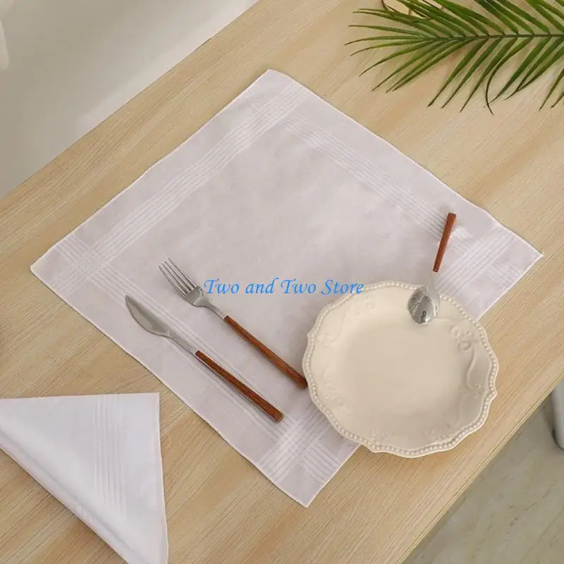 HX6F Toalla bolsillo encaje blanco para deportes, viajes, trabajo, novios, bodas, bailes