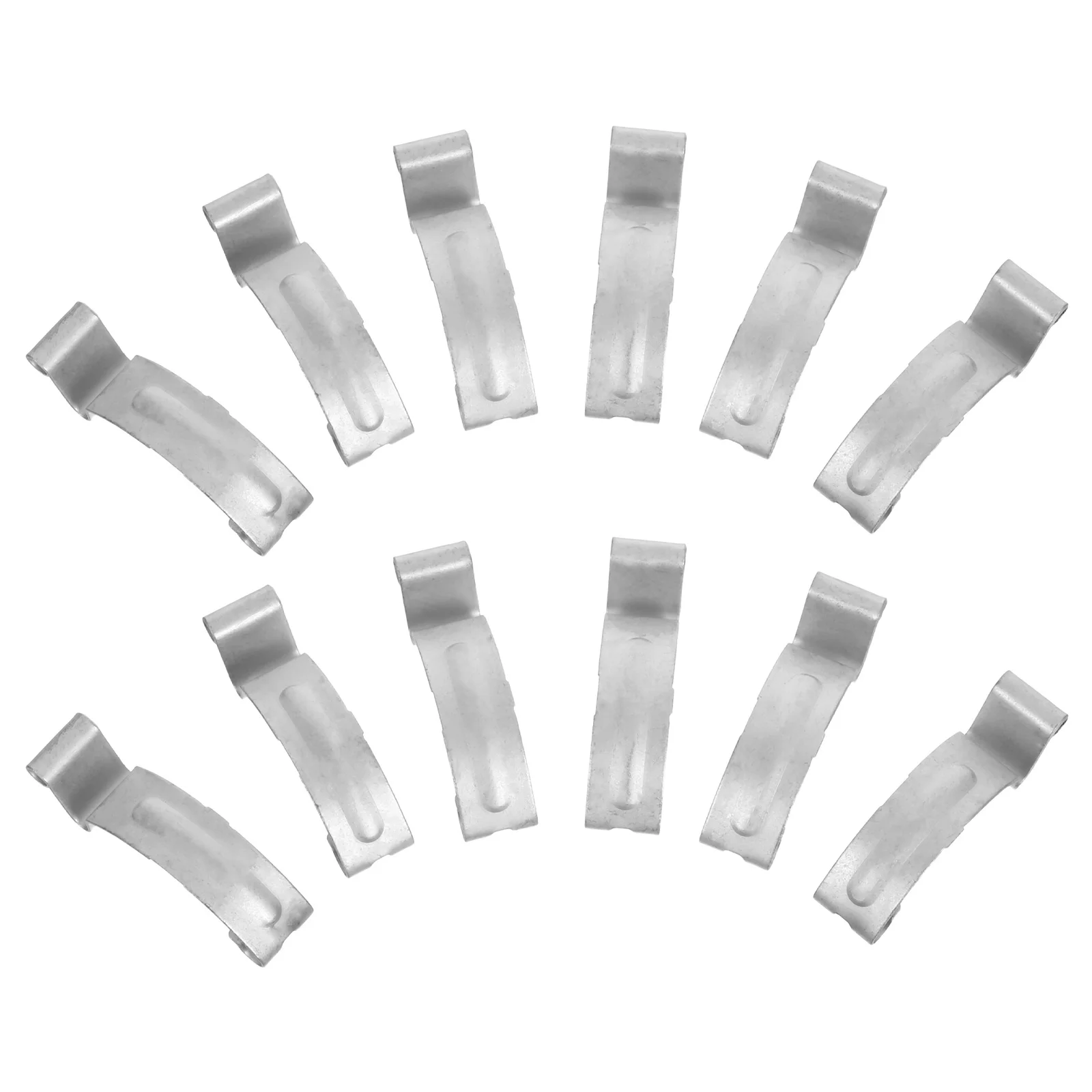 12 Pcs Car Filter Clamp Air Filters Replacement Metal Clips Universal Parts Silver