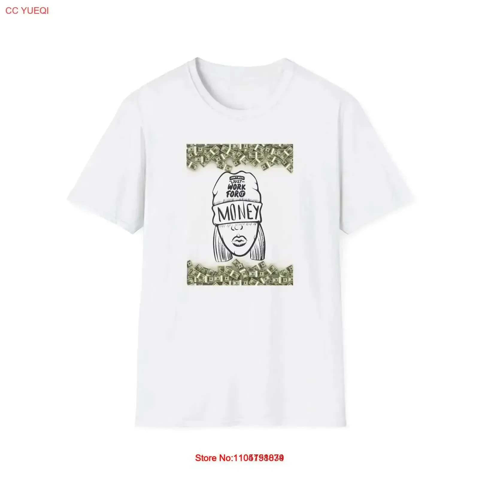 

Футболка с деньгами, модная повседневная одежда, винтажная стираная дышащая уличная одежда, слегка универсальная, удобная, растянутая, винтажная