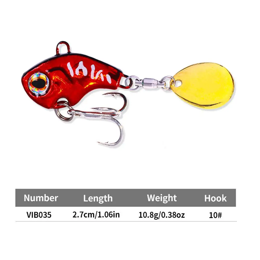 Tail Spinner Fishing Lure 9g Metal VIB Rotating Tail Swimbait Trout Bass Fishing Accessories Artificial Bait Tackle