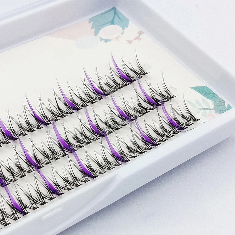 DIY Cluster Lashes Fluffy Individual Lashes Handmade Beam Eyelash Extension Natural Soft Segmented Bundles False Eyelashes