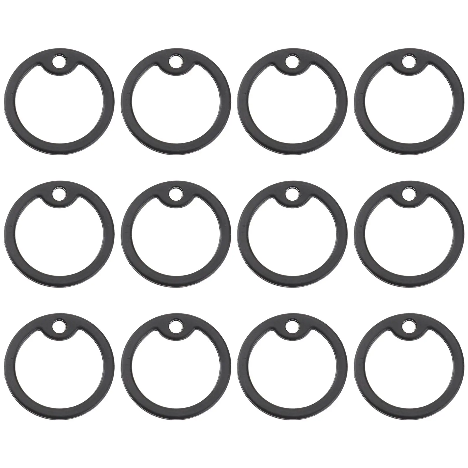 

12 Pcs Pet Silicone Dog Tag Silencers US Toys for Medium Dogs Black Man