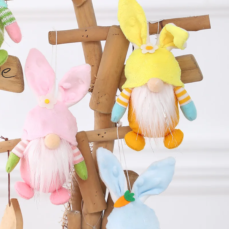 1pcs Happy Easter Party Kids Gift Bunny Faceless Old Man Dwarf Doll Cute Elf Doll Festival Ornament Easter Party Decorations