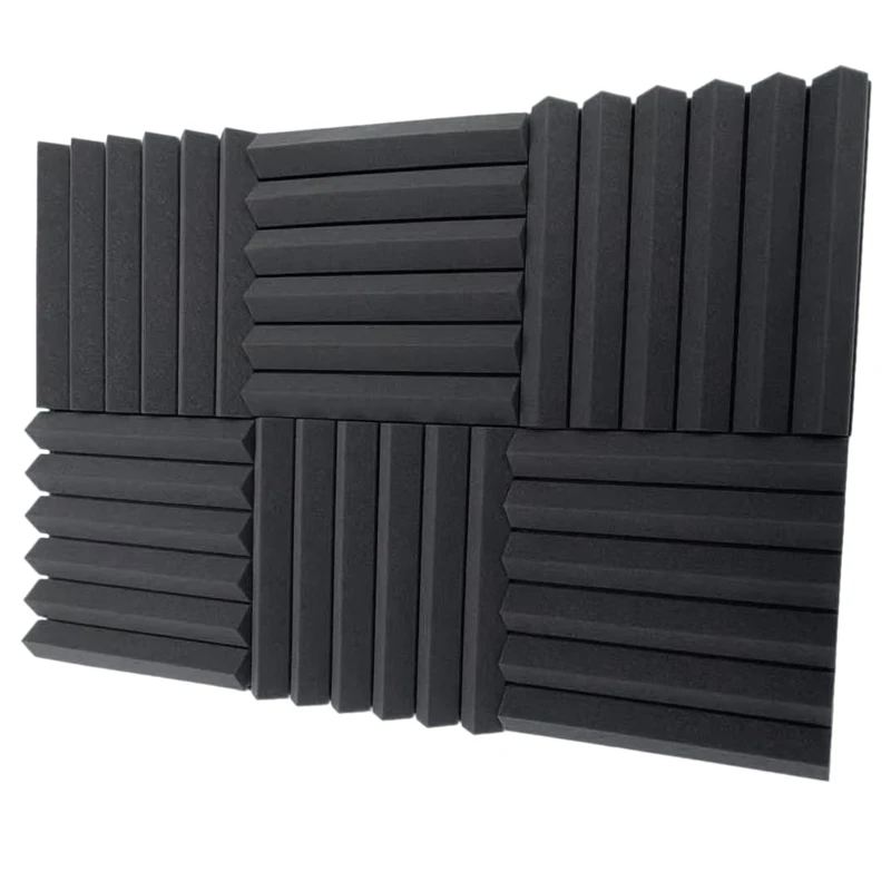 12Pack Acoustic Panels Studio Foam Sound Absorbing Panel 12X12x2inch Sound Reduction Panels Soundproof Foam Wall Tiles