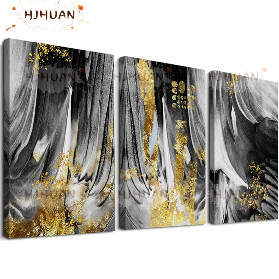 

3pcs Nordic light luxury decoration full round Diamond Painting Diamond Embroidered Rhinestone Picture Mosaic Home Decoration