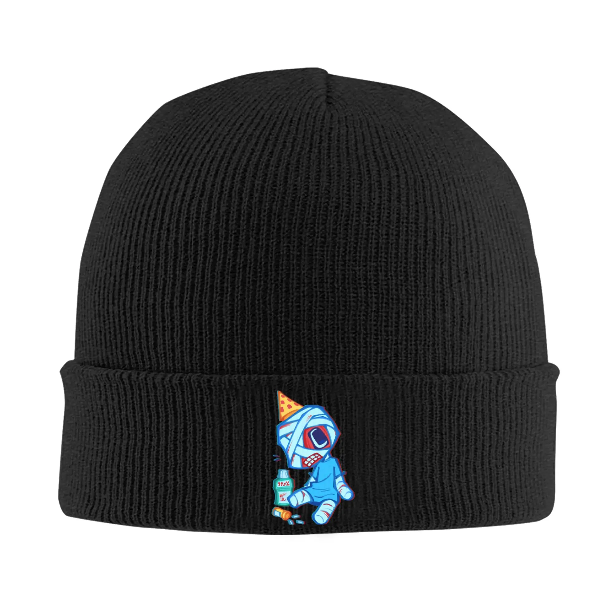 captain curly mouthwashing Knitted Hat Women's Men's Beanies Autumn Winter Hat Acrylic  Hip Hop Melon Cap