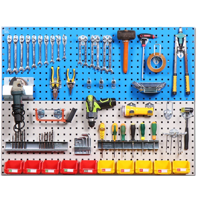 Hot selling europe style square hole tool display metal pegboard