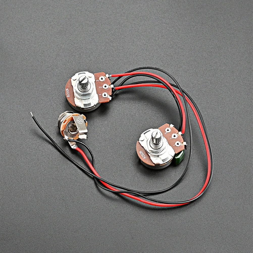 

1 Set Guitar Wiring Harness 250K Pots Bass Replacement Metal Plastic Durable Guitar Parts Instrument Supply