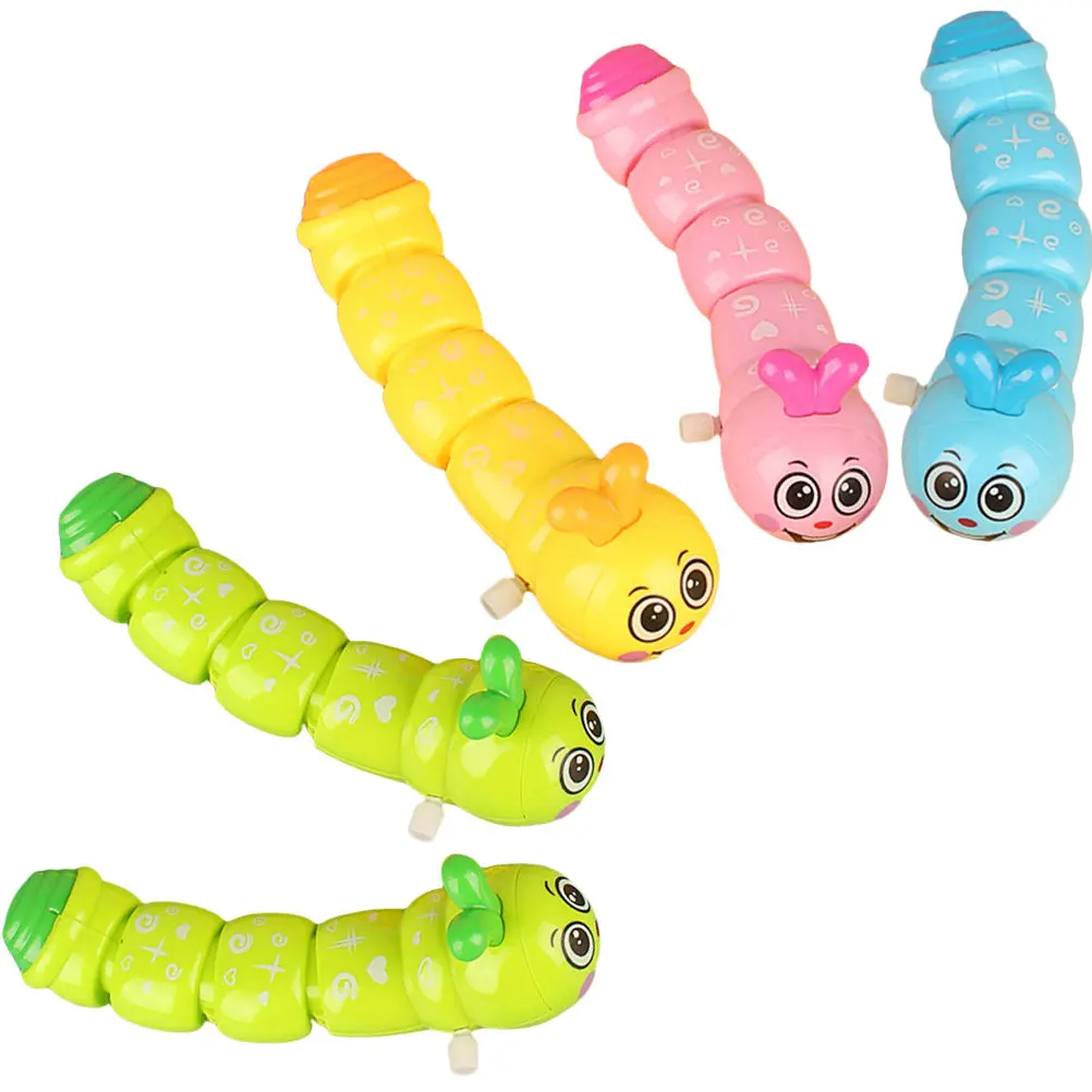 

5Pcs Creative Cartoon Caterpillar Clockwork Crawling Cognitive Moving Animal Novelty Crawling Clockwork Early Learning