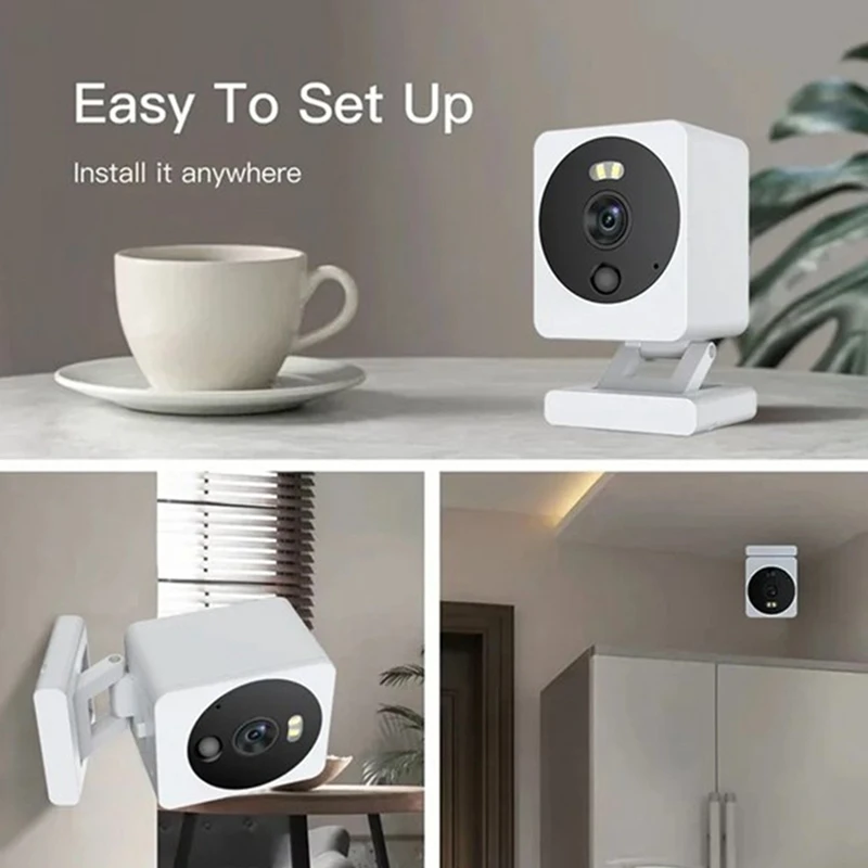 Mini Tuya Wifi Security Camera 3MP HD Motion Detection Color Night Vision CCTV Camera Waterproof EU PLUG