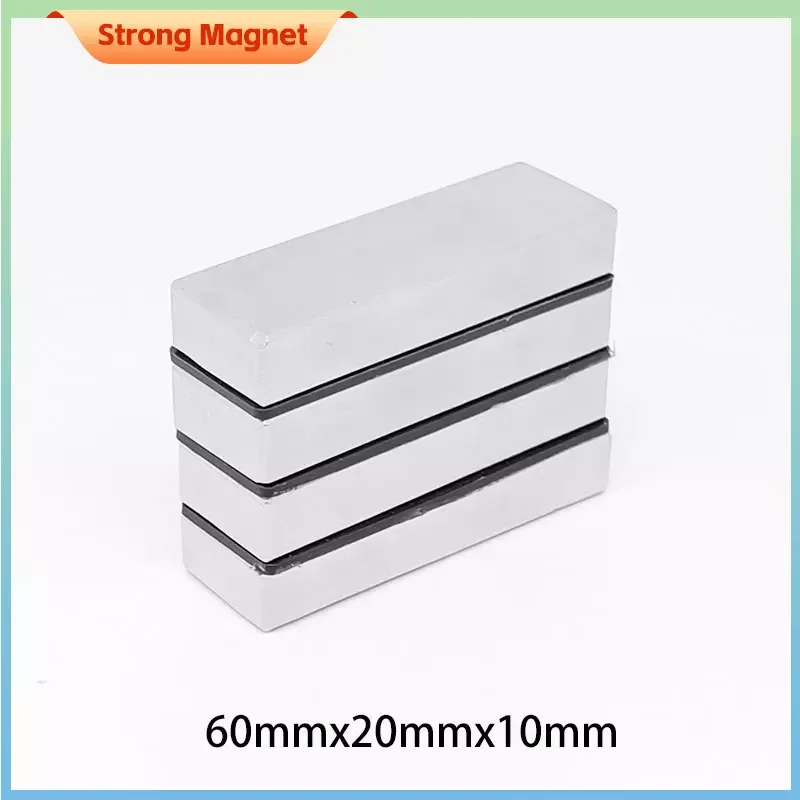 1/2/5/10PCS 60x20x2mm 60x20x3mm 60x20x5mm 60x20x10mm N35 Super Strong Block Permanet Magnets Rare Earth Neodymium Magnet