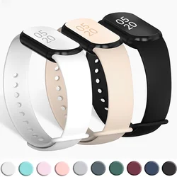 Correa de silicona para reloj inteligente, pulsera deportiva de repuesto para Mi band 8, 9, NFC