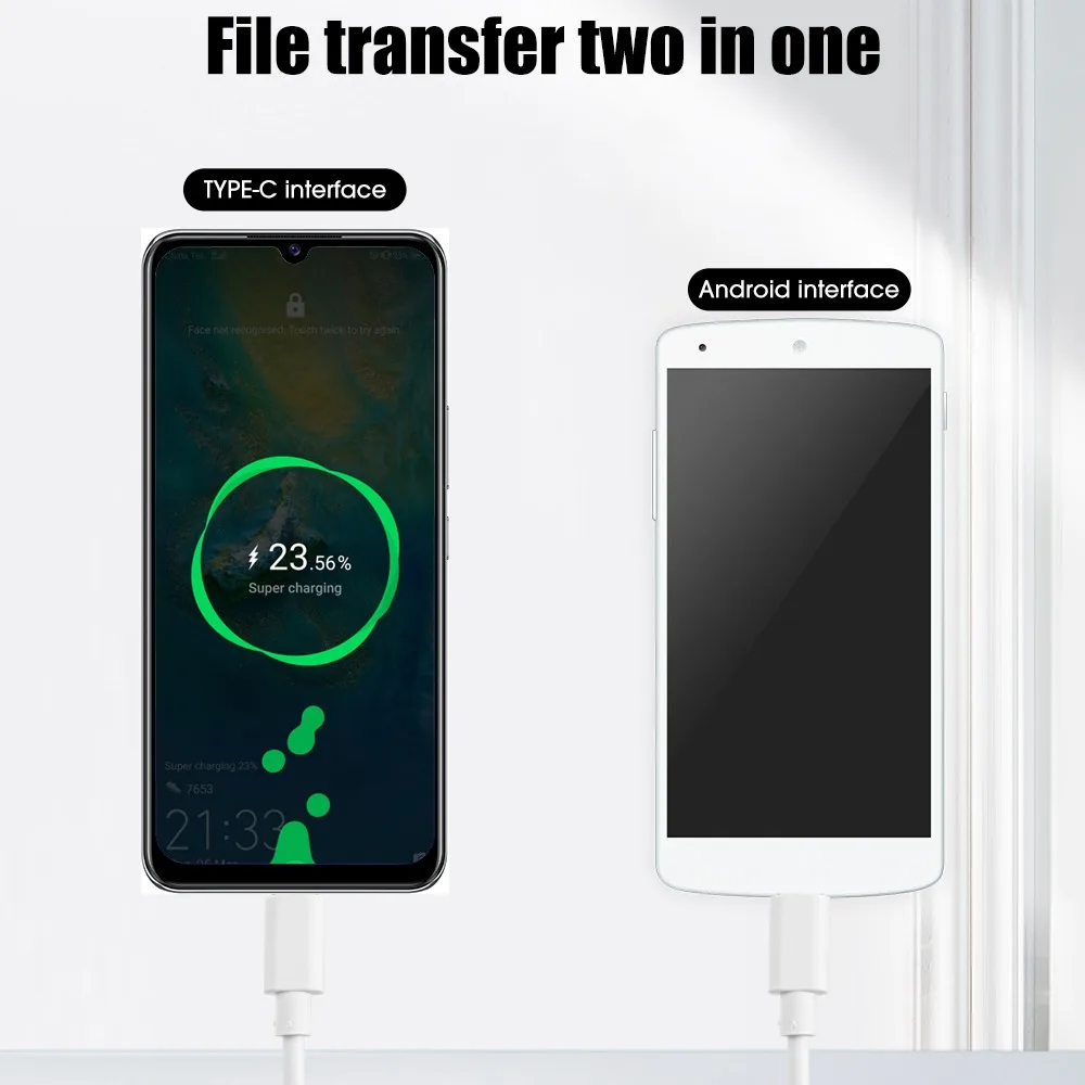 USB TypeC To Micro Fast Charging Data Cable 5V/2.4A Transfer OTG Adapter Cable 0.3m/1m/1.5m/2m for Samsung Xiaomi Huawei Macbook