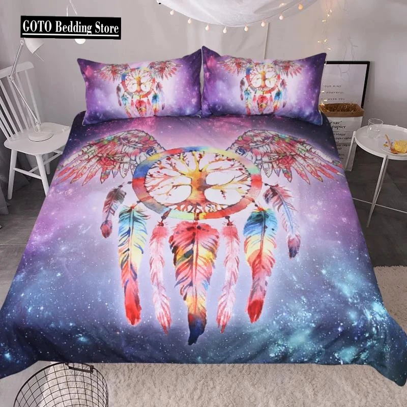 

Bed Linens King Beding Set Dreamcatcher Western Pink, Purple Boho Queen Beddings Bed Cover Duvet Cover Sets Queen 228x228cm T58R