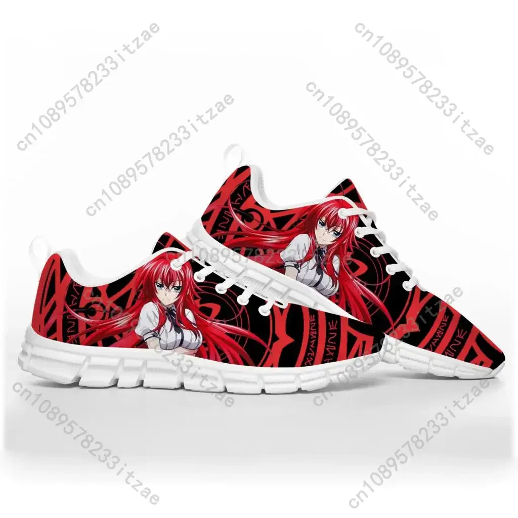 Rias Gremory Anime High School DxD Chaussures de sport pour hommes et femmes, baskets personnalisées pour adolescents et enfants, chaussures de couple de haute qualité