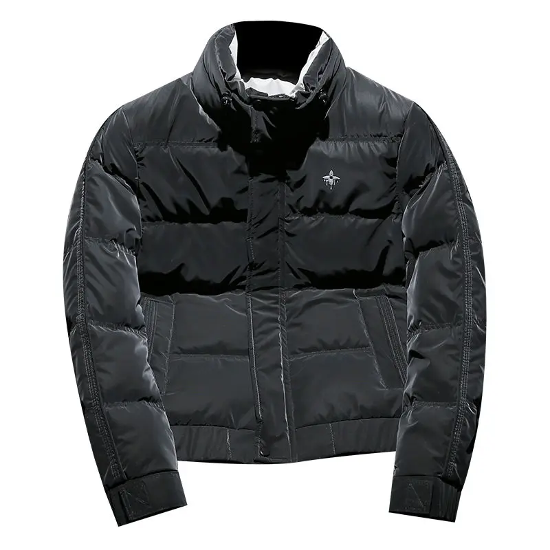 Autumn and winter new men's down jacket casual trend short thickened stand-up collar slim jacket men