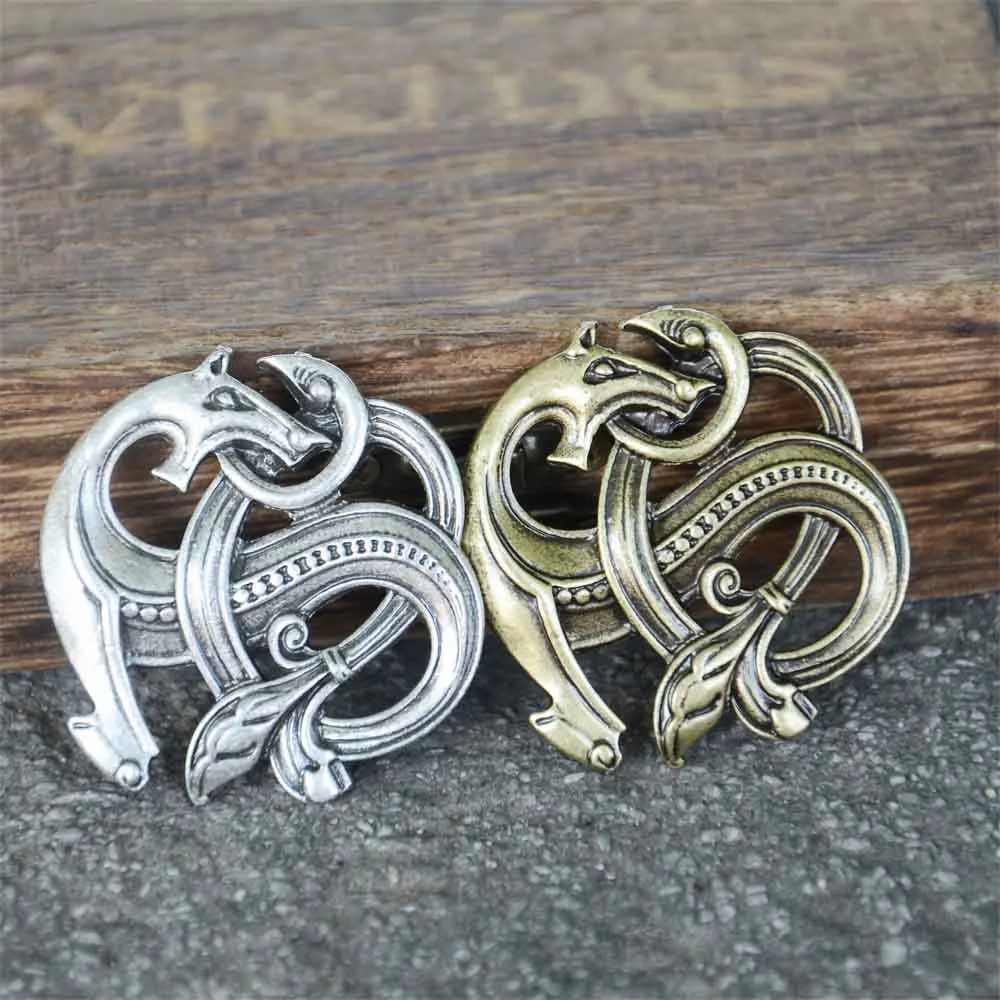 Norse Dragon Legendry Sweden Scandinavian Viking Brooches Knots Jewelry Vintage Brochers For Women Men