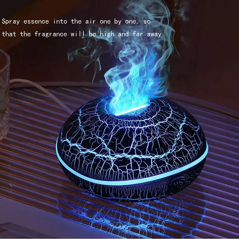 

Colorful Simulation Flame Aromatherapy Machine Home Humidifier Crack Flame Aromatherapy Machine Fragrance