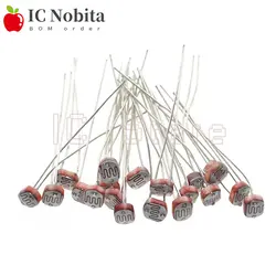 100PCS 5506 5516 5528 5537 5539 5549 Light Dependent Resistor LDR 5MM Photoresistor Photoconductive Resistance GL5528