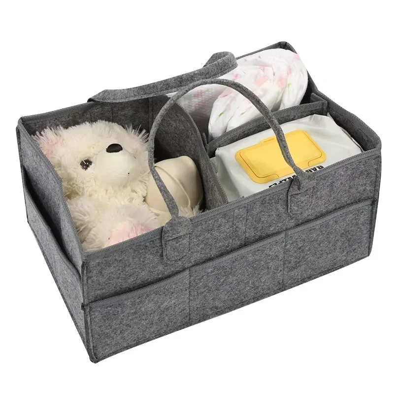 Baby Stroller Accessories Mom Tote Bag Foldable Storage Baby Diaper Hanging Bag Thickened Portable Mom Cart Portable Diaper Bag