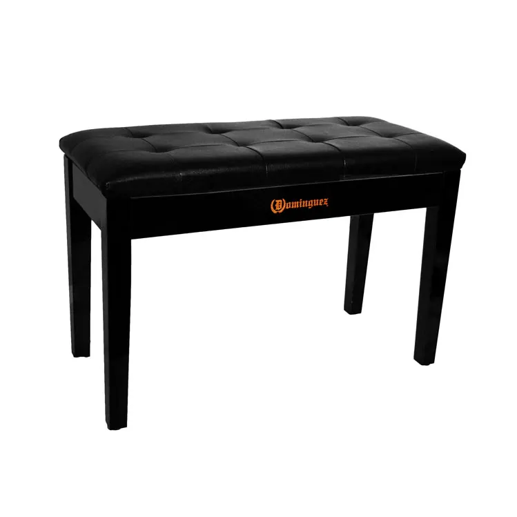 Piano Accessory Seat Stool Double Personality Dominguez Crate Compartments Black DPB115-BK