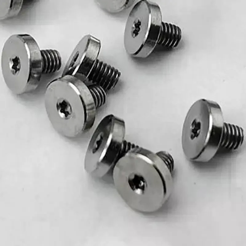 4Pcs Titanium Alloy Thread M3 Flat Head Screw For Knife Handle T8 Torx Nails DIY Spindle