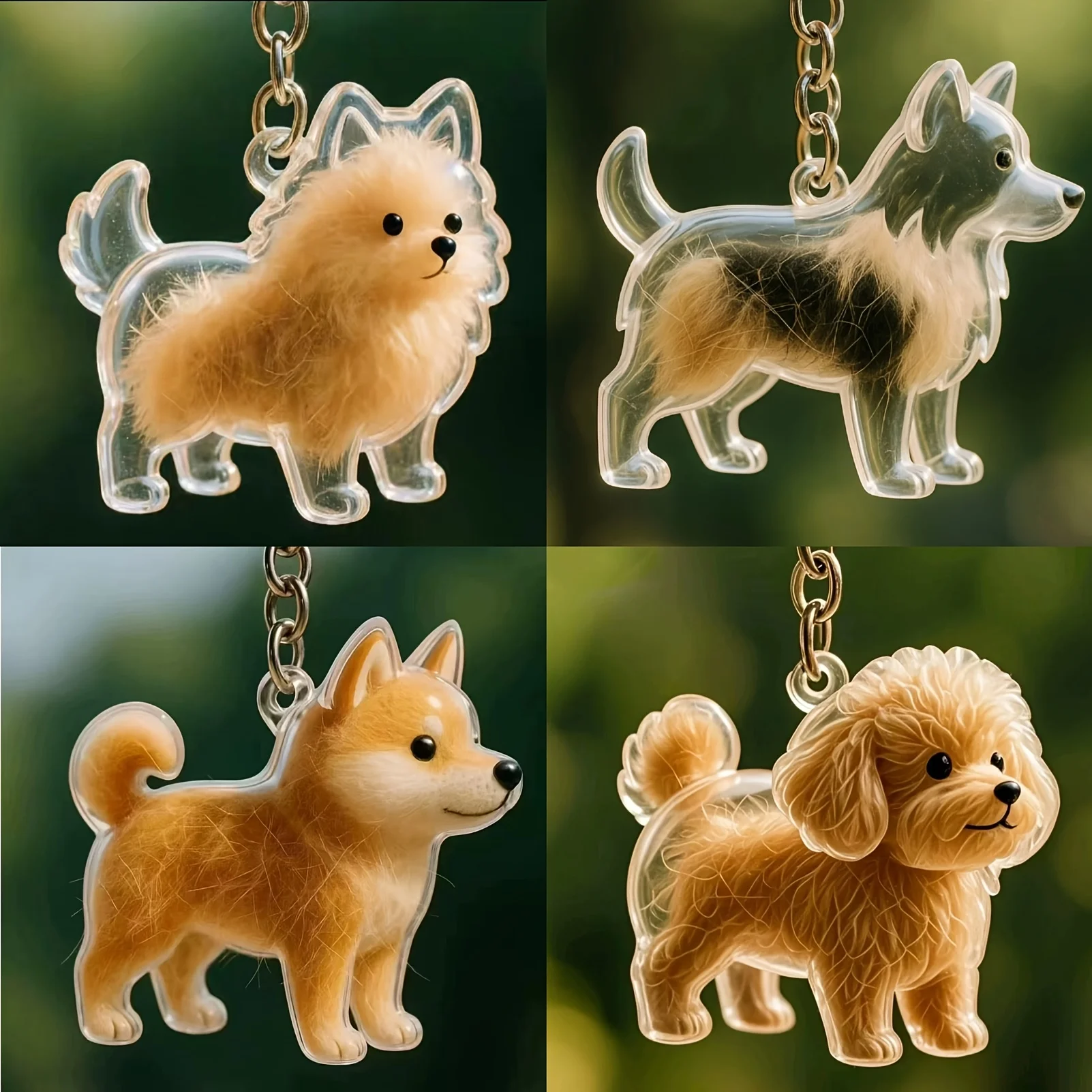 Porte-clés transparent personnalisé pour garder les poils d'animal, contenant pour poils de chien, porte-clés commémoratif, cadeau de sympathie pour la perte d'un animal, pour les amoureux des chiens et des chats.