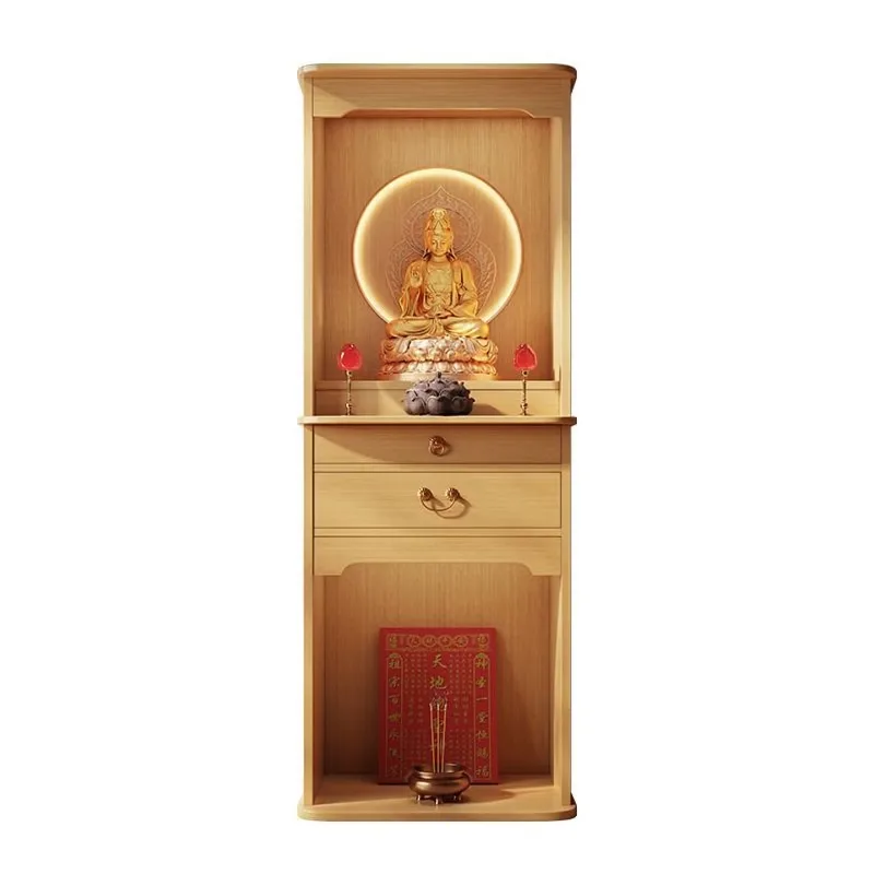 

Offering table, Buddhist niche, Buddhist cabinet, shrine, incense table, household incense is offered to the God of Wealth