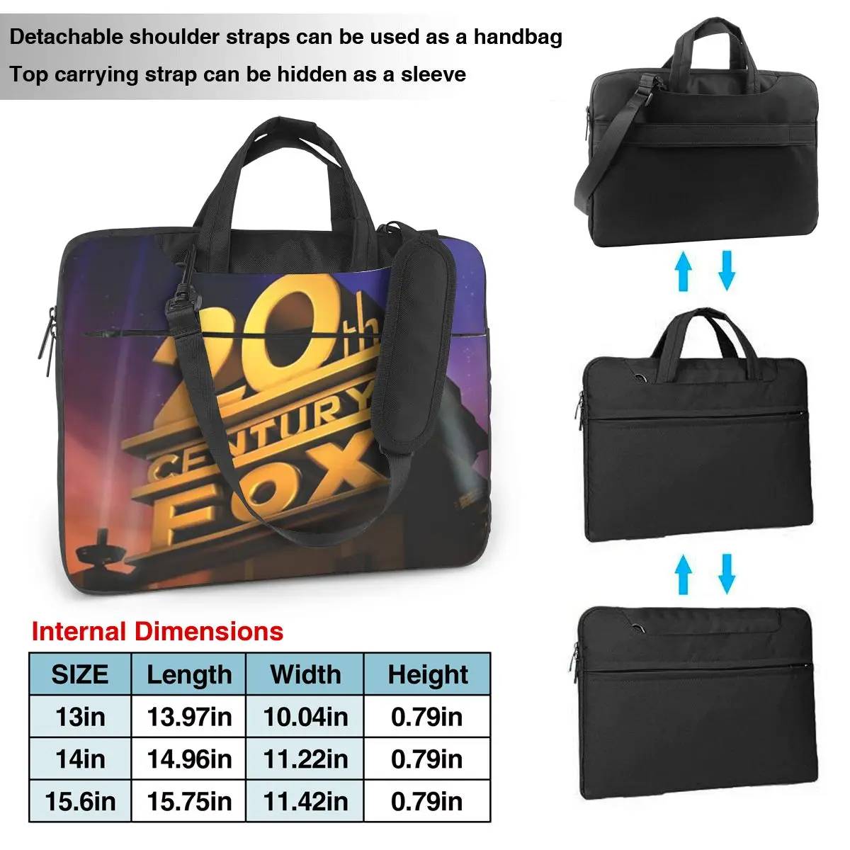 20th Century Fox Classic Laptop Bag Shockproof Case Computer Bag 13 14 15.6 Inch Crossbody Laptop Pouch For Macbook Pro Air