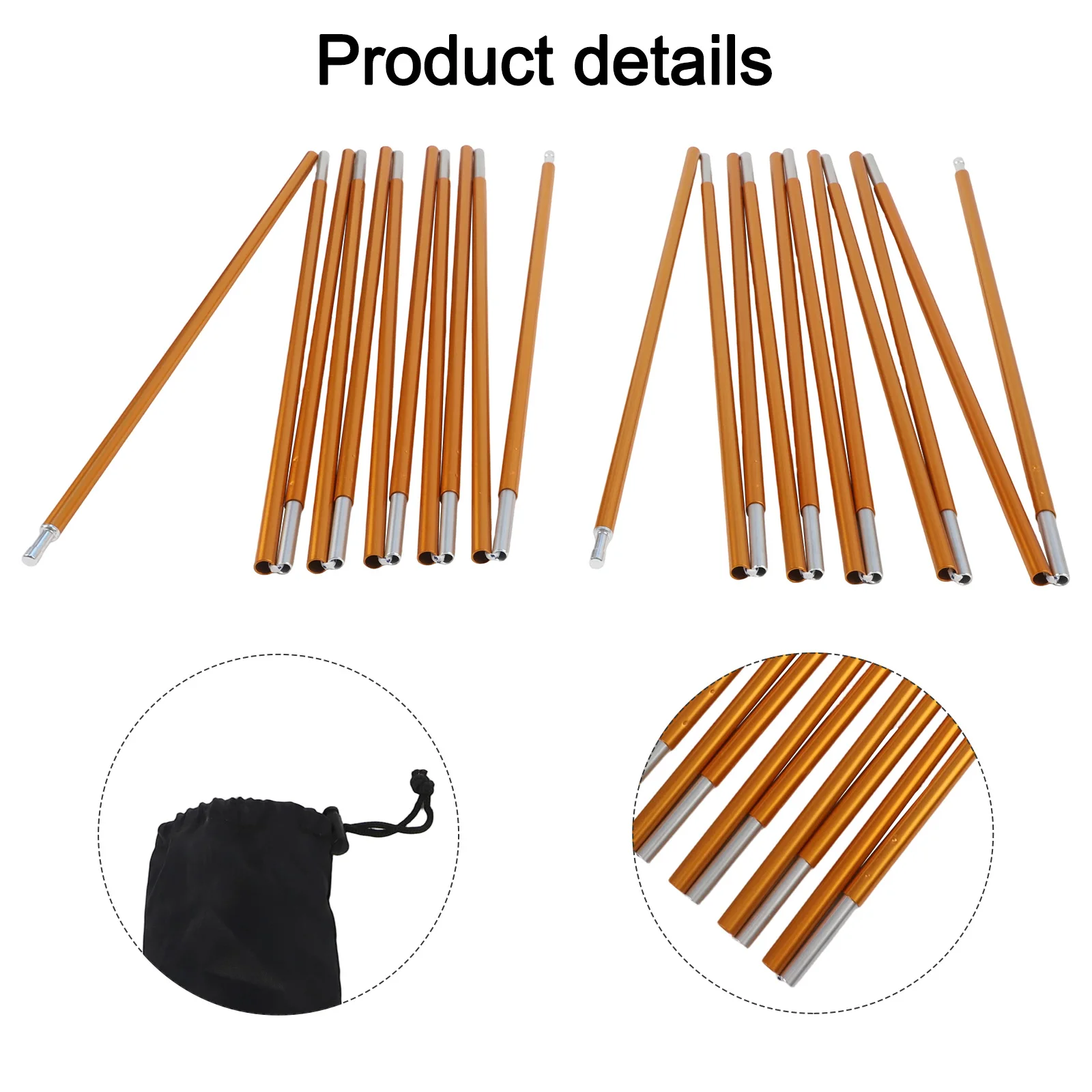 

Алюминиевые стойки для палаток длиной 3,6 м, многосекционная конструкция, компактный дизайн, исключительная прочность.