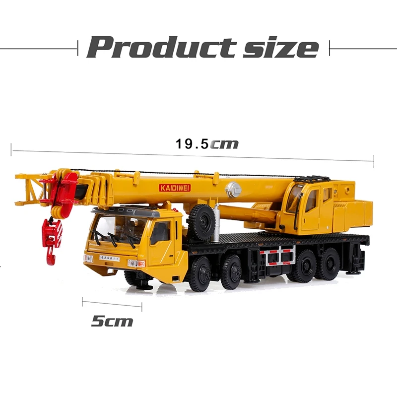 Toy Crane Lifter 360 Degress Rotate Work Platform Crane With 4 Front Wheel Steering Engineering Car Model Gift For Kids