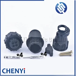 4 Pin auto sensor plug Aviation Wiring Black Circular Connector Plug 182658-1 206153-1 206060-1 1-206062-4 For SMT SMEMA