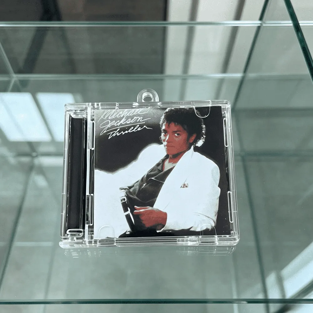 Michael Jackson Merch Mini CD Album NFC Keychain, Handmade High Gloss Acrylic Pendant Charm - view 5