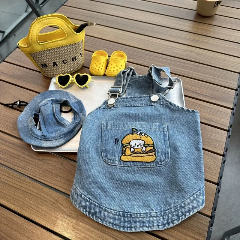 

Four Seasons Pet Dog Clothes Denim Skirt Pet Suspender Dress Pumpkin Skirt Pet Dog Vest Cute Strap Skirt Thin Puppy Clothing