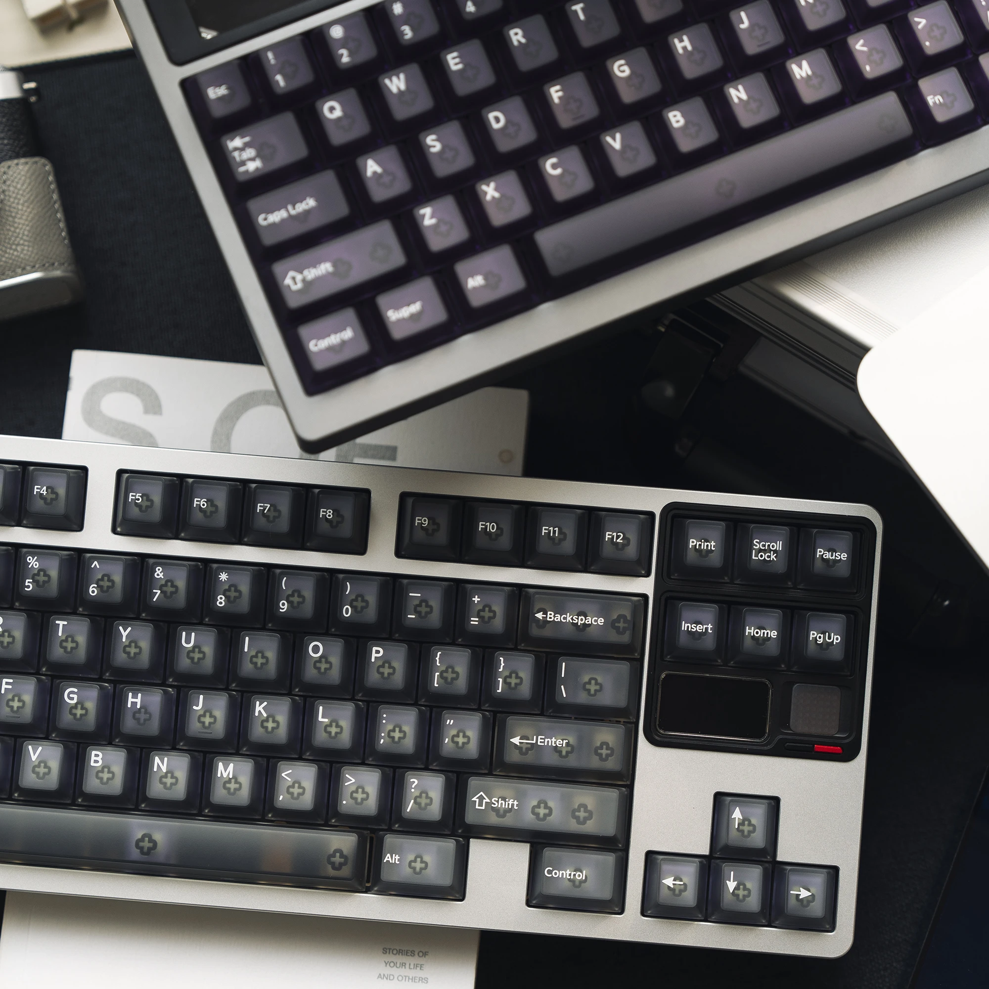 Frontier Cherry Profile PC backlit keycap for mx keyboard 87 104 xd64 BM60 BM65 BM68 BM80 Silk Screen Tech Grey Frog Purple