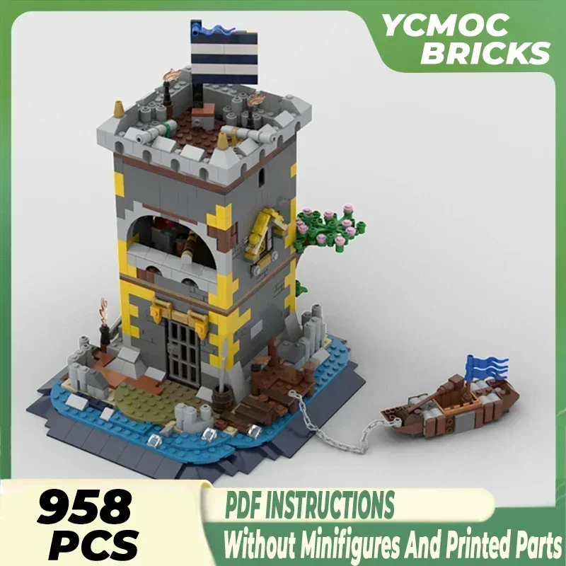 ปราสาทยุคกลางรุ่น Moc อาคารอิฐ Imperial Fortress เทคโนโลยี Modular Blocks ของขวัญของเล่นคริสต์มาส DIY ชุดประกอบ