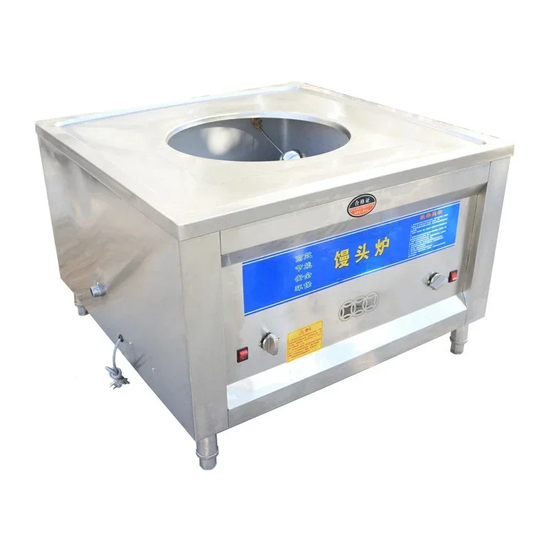 Commercial Liquefied Gas Steam Mantou Stove Gas Steam Stove Double Fan Natural Gas Big Steam Stove