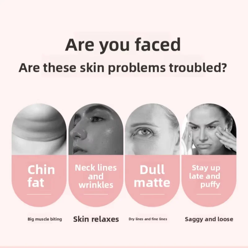 EMS Microcurrent Roller Face-Slimming Artifact V-Face Beauty เครื่องนวดหน้าสําหรับกระชับและยกกระชับใบหน้า