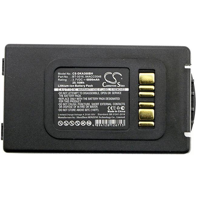 Cameron Sino 6800mAh/5200mAh Battery For Datalogic Skorpio X3 X4 94ACC0046  94ACC0048  BT-0016