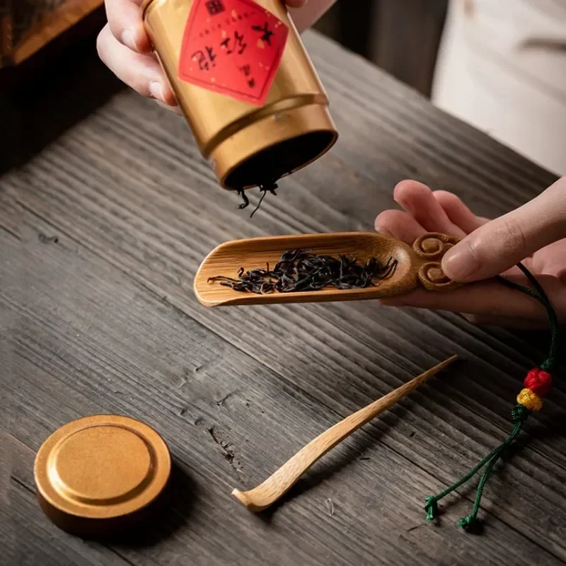 Traditional Retro Chaze Tea Needle Set Handmade Teaware Accessories Coffee Bean Dose Trays Seasoning Dispenser Tools Gifts - view 4