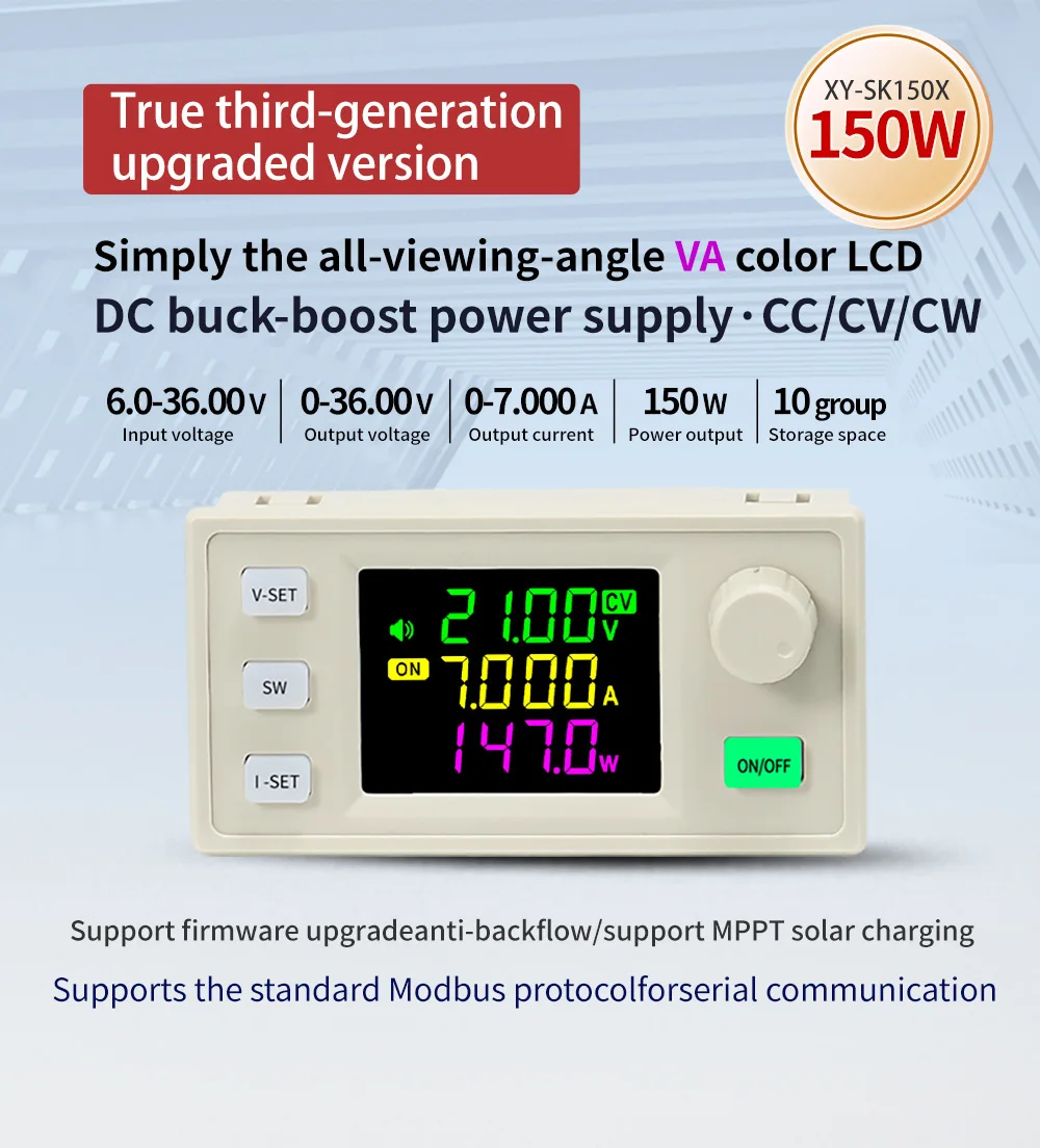 SK150X NC lift voltage DC adjustable power supply Constant voltage constant current solar charging module 7A150W