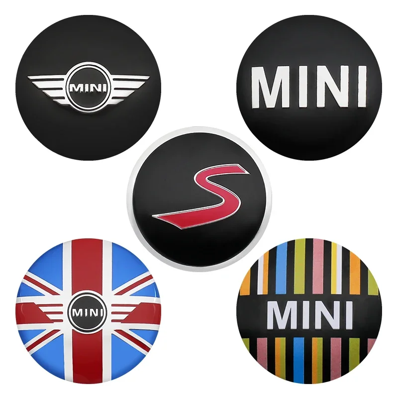 4PCS 56mm Car Styling Car Wheel Hub Center Cap Badge Stickers for MINI Cooper One S JCW Clubman R55 R56 F55 F56 R57 R58 R59 R60