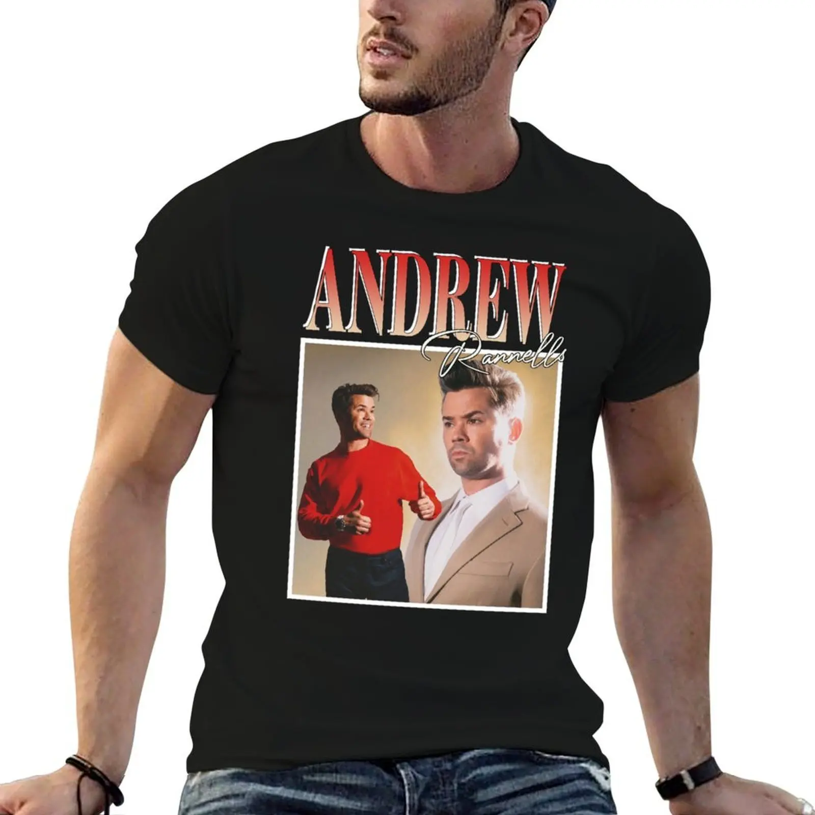 

Andrew Rannells T-Shirt essential t shirt t shirts for man pack white T-Shirt