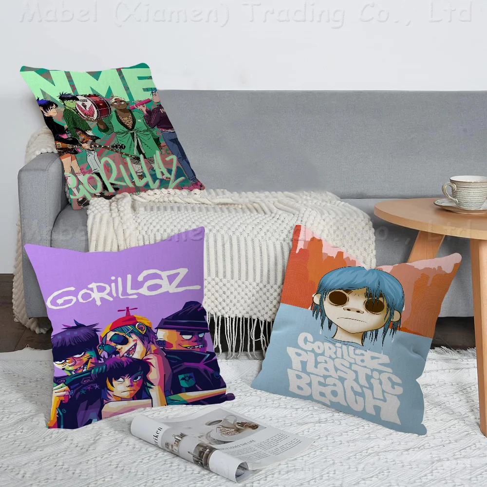 

Gorillaz Personalized Pillow Cover Kids Bedroom Wild Party Decor Pillowcase Kid Birthday Shower Gift