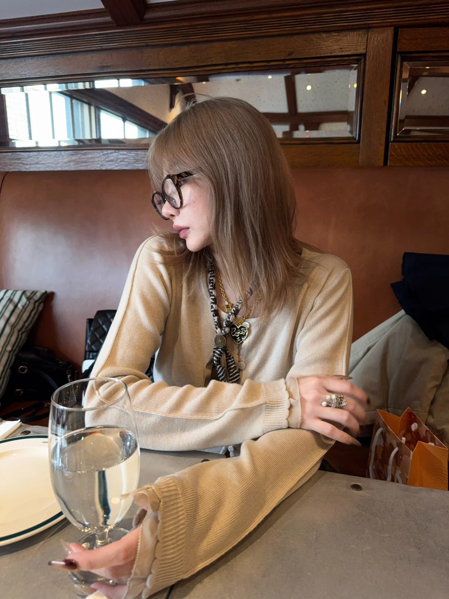 

Свободный вязаный свитер женский осенний модный с шифоновой вставкой и имитацией двухслойности, с длинным рукавом, круглым вырезом, теплый топ