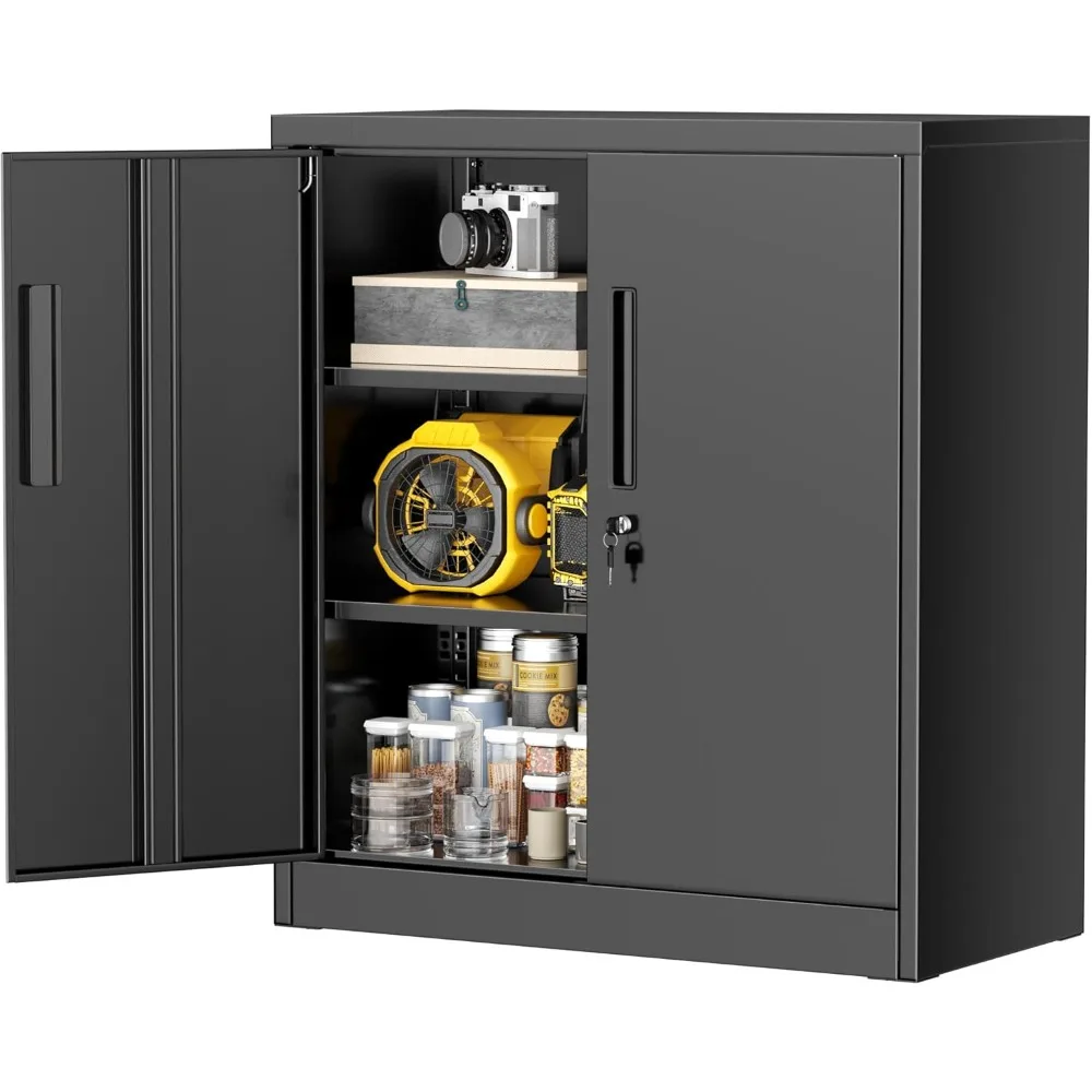 

Greenvelly Metal Cabinet, 36 Locking Storage File Cabinet with Doors and Shelves for Office,Home,Gym,School,Kitchen(Black)