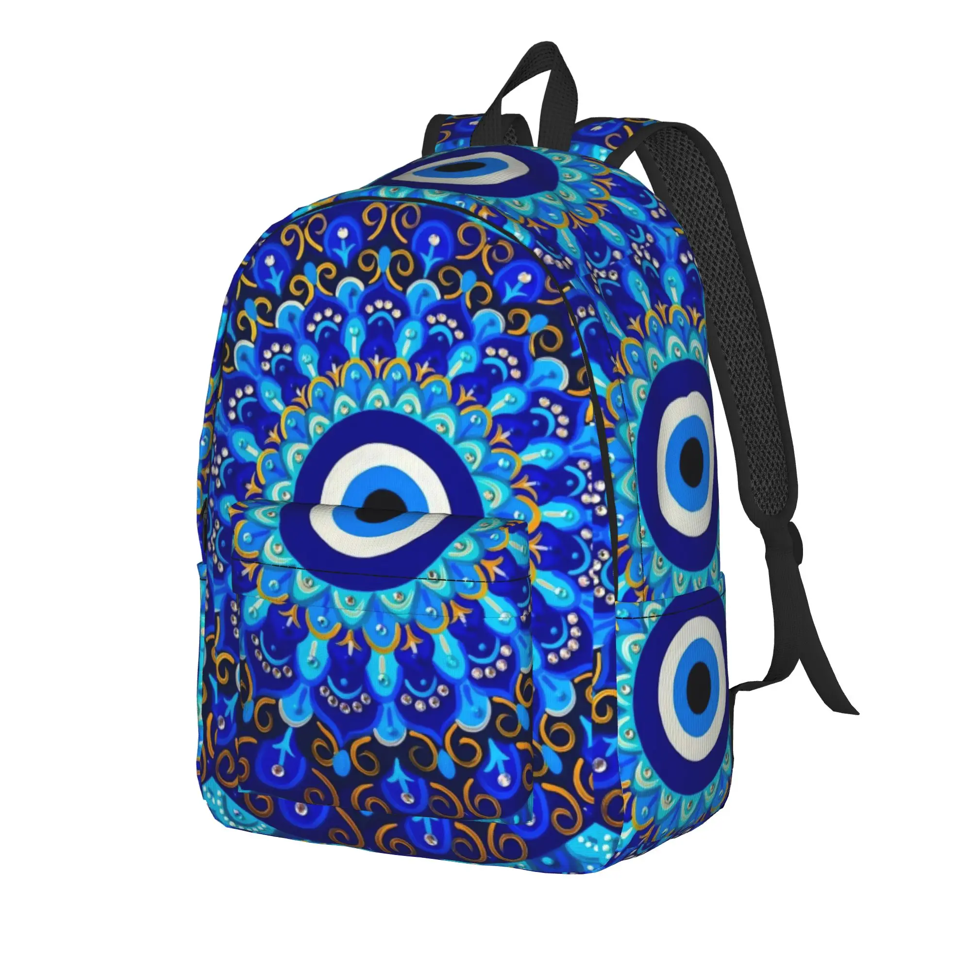Evil Eye Bohemian Backpack  Fun Backpacks Women Men Travel Big High School Bags Custom Rucksack