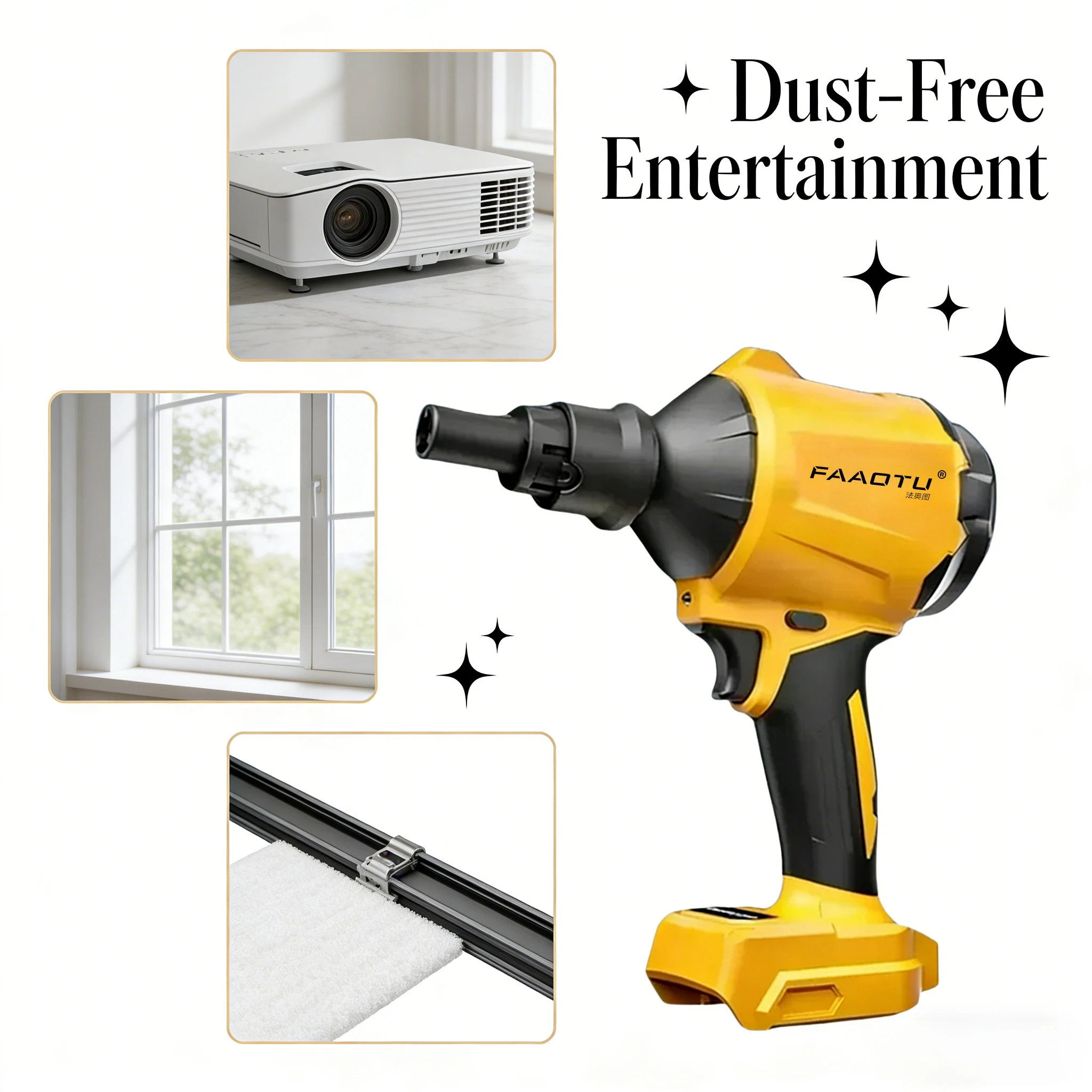 FAAOTU Cordless Air Gun, Same Powerful Performance as DW Air Blower Compatible with DW batteries NO battery