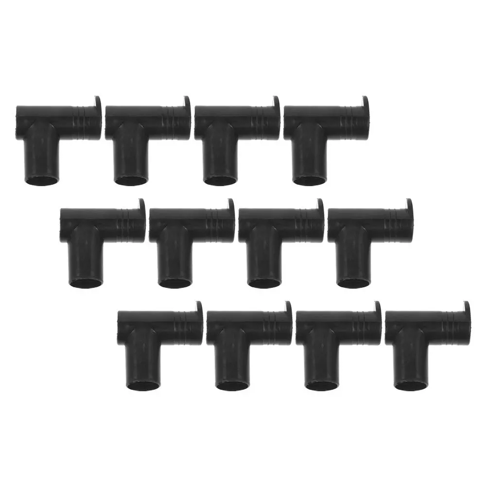 

12Pcs Black Plastic Clothes Rack Connectors Sturdy Joints for Telescopic Racks Easy Assembly No Tools Required